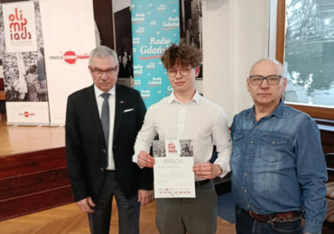 Mateusz Markowski w etapie centralnym olimpiady "Solidarności".